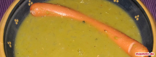 Erbsensuppe aus getrockneten Erbsen